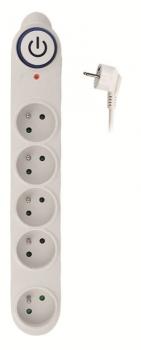 SOLIGHT PO58 PREPATOVA OCHRANA, 150J, 5 ZASUVIEK, 5M, BIELA