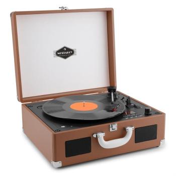 AUNA PEGGY SUE BR PRENOSNY RETRO GRAMOFON, VYNIL LP CD USB SD, HNEDA FARBA, 10030831