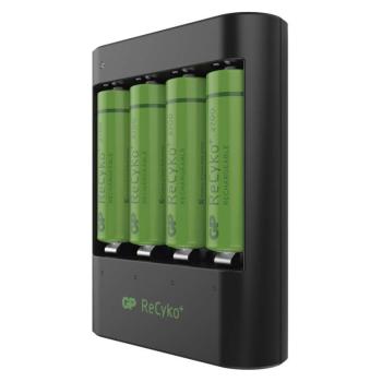 GP USB NABIJACKA U421 + 4 X AA GP RECYKO+, B04218