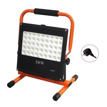 SOLIGHT WM-50W-FES LED VONKAJSI REFLEKTOR SO STOJANOM, 50W, 4250LM, KABEL SO ZASTRCKOU, AC 230V