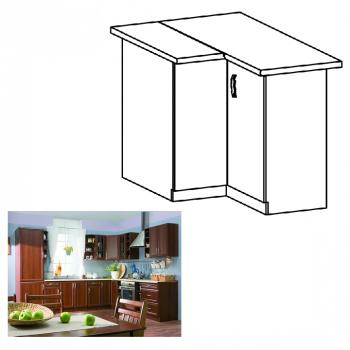 KONDELA SICILIA DOLNA ROHOVA SKRINKA D90N, ORECH MILANO