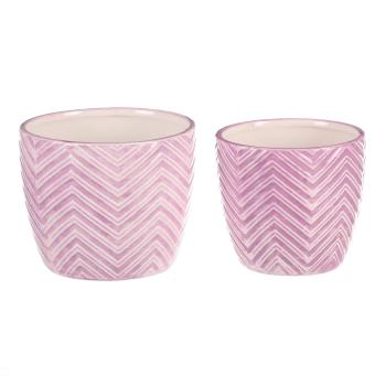 AUTRONIC ALA3533 LILA Keramický obal na květiny, cena za sadu 2ks.