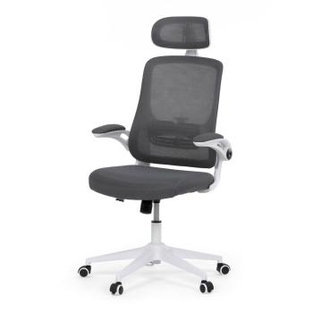 AUTRONIC KA-Q843 GREY Židle kancelářská, šedá síťovina, šedý plast, plastový kříž, kolečka pro tvrdé