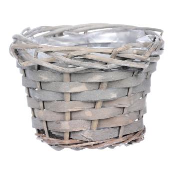 AUTRONIC OC3764-GREY Obal dekorační proutěný s igelitem, barva šedá