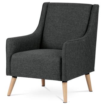 AUTRONIC PRIMUS BK2 Kreslo, poťah  čierna látka, nohy masív breza, prírodný odtieň