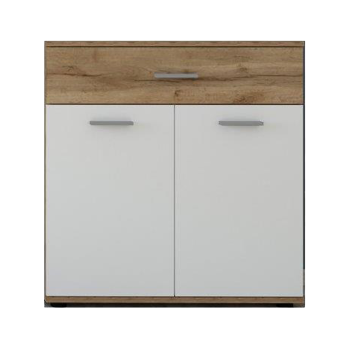 KONDELA Komoda, dub wotan/biela, IRIA 2D1S E