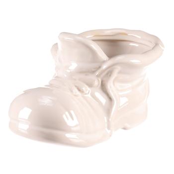 AUTRONIC KEX6002 WT (GRN) Bota keramická - květinový obal, barva zelená