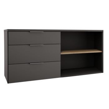 KONDELA Komoda, antracit/dub cremona, ADAPO ADP05