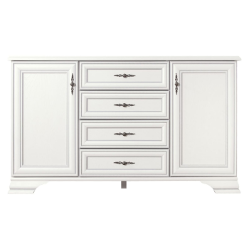 KONDELA Komoda, alpská biela, KENTAK KOM2D4S