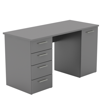 KONDELA Písací stôl, grafit, EUSTACH