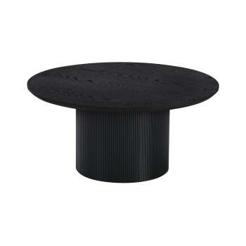 KONDELA Konferenčný stolík, čierna, priemer 80 cm, MAHIR TYP 2