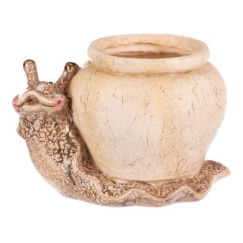 AUTRONIC ALA1804 Šnek s květináčem - zahradní dekorace, magnesium