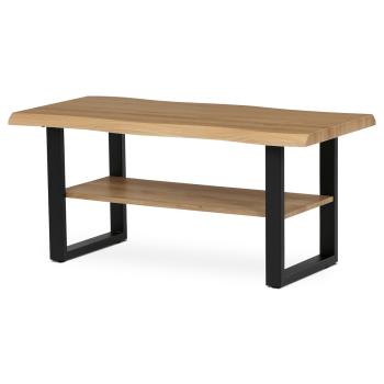 AUTRONIC CT-F4212 OAK Stůl konferenční, 120x60x55 cm, MDF deska, dekor divoký dub, kov, police, čern