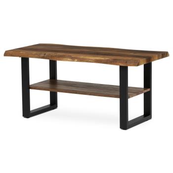 AUTRONIC CT-F4212 OLW Stůl konferenční, 120x60x55 cm, MDF deska, dekor staré dřevo, kov, police, čer