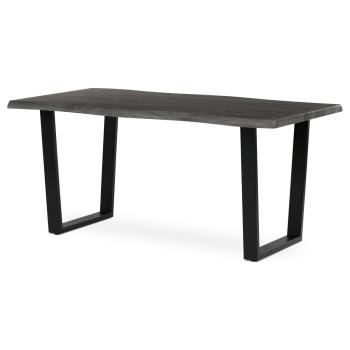 AUTRONIC HT-F4216 GREY Stůl jídelní, 160x90x75 cm, MDF deska, dekor šedý dub, kovová nohy ve tvaru U