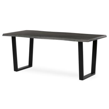 AUTRONIC HT-F4218 GREY Stůl jídelní, 180x90x75 cm, MDF deska, dekor šedý dub, kovová nohy ve tvaru U