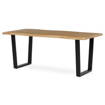 AUTRONIC HT-F4218 OAK Stůl jídelní, 180x90x75 cm, MDF deska, dekor divoký dub, kovová nohy ve tvaru