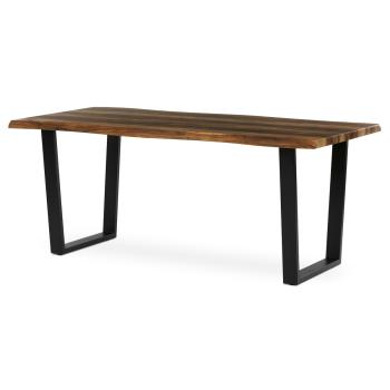 AUTRONIC HT-F4218 OLW Stůl jídelní, 180x90x75 cm, MDF deska, dekor staré dřevo, kovová nohy ve tvaru