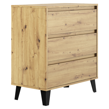 KONDELA Komoda, dub artisan, BOGAN NEW 3S70