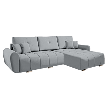 KONDELA Univerzálna sedacia súprava, svetlosivá látka, LONGA ROH