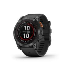 GARMIN FENIX 7X PRO SOLAR, SLATE GRAY STAINLESS STEEL, BLACK BAND 010-02778-01