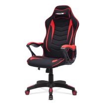 AUTRONIC KA-G408 RED HERNE A KANCELARSKE KRESLO E-RACER, POTAH CERVENA A CIERNA LATKA, HOJ. MECH.