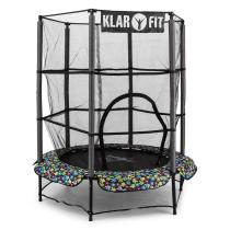 KLARFIT ROCKETKID 5, 140 CM TRAMPOLINA, BEZPECNOSTNA SIET, BUNGEE PRUZENIE, KVETOVY VZOR, 10028958