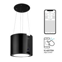 KLARSTEIN SKYFALL SMART, OSTROVCEKOVY DIGESTOR, 45 CM, RECIRKULACIA, 402 M3/H, LED, CIERNY, 10035379