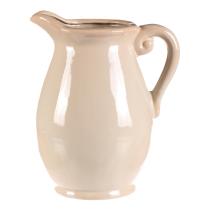 AUTRONIC KEX6009 CRM-L Váza keramická - tvar džbán, velká, barva krémová