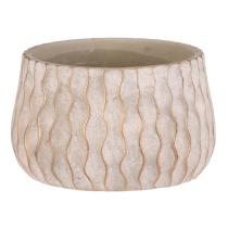 AUTRONIC BSO2001 Obal na květiny - beton, svislé vlnky, šedý