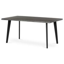AUTRONIC HT-F4416 GREY Stůl jídelní, 160x90x75 cm, MDF deska, dekor šedý dub, kov, černý lak