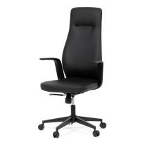 AUTRONIC KA-T8325 BK Kancelářské křeslo, černá ekokůže, houpací mechanismus s aretací ve 3 polohách,