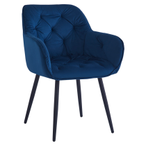 KONDELA Dizajnové kreslo, modrá Velvet látka, FEDRIS NEW