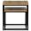 AUTRONIC AF-076 OAK Set 2 ks odkládacích stolků, MDF, dekor divoký dub, kov, černý lak