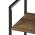 AUTRONIC GD-225 OLW Regál, 5 polic, dekor staré dřevo, MDF, černý lak