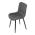 AUTRONIC HC-462 GREY2 Židle jídelní, šedá látka, černé kovové nohy