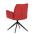 AUTRONIC HC-993 RED2 Židle jídelní, červená látka, otočný mechanismus 180°, černý kov