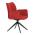 AUTRONIC HC-993 RED2 Židle jídelní, červená látka, otočný mechanismus 180°, černý kov