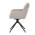 AUTRONIC DCH-P3174 LAN2 Židle jídelní, 180° otočný mechanismus, šedá voděodolná látka, černý kov