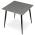 AUTRONIC HT-398M GREY Stůl jídelní 80x80 cm, keramická deska šedý mramor, černé kovové nohy