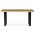 AUTRONIC HT-F4216 OAK Stůl jídelní, 160x90x75 cm, MDF deska, dekor divoký dub, kovová nohy ve tvaru