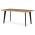 AUTRONIC HT-F4416 OAK Stůl jídelní, 160x90x75 cm, MDF deska, dekor divoký dub, kov, černý lak