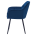 KONDELA Dizajnové kreslo, modrá Velvet látka, FEDRIS NEW