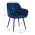 KONDELA Dizajnové kreslo, modrá Velvet látka, FEDRIS NEW