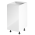 KONDELA Spodná skrinka, biela/biela extra vysoký lesk, ľavá, AURORA D40