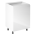 KONDELA Spodná skrinka, biela/biela extra vysoký lesk, pravá, AURORA D601F