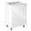 KONDELA Spodná skrinka, biela/biela extra vysoký lesk, AURORA D602F