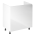 KONDELA Drezová skrinka, biela/biela extra vysoký lesk, AURORA D80Z