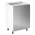 KONDELA Spodná skrinka, biela/sivá extra vysoký lesk, AURORA D602F