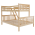 KONDELA Poschodová rozložiteľná posteľ, prírodná borovica, LUINI